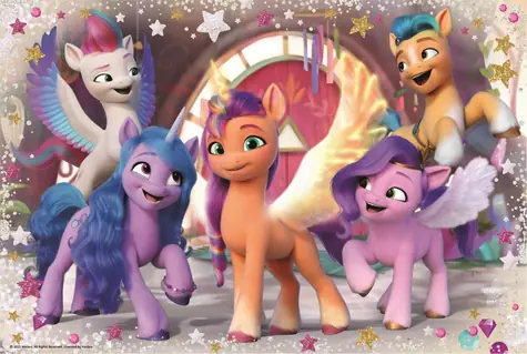 Trefl - Puzzle - My Little Pony: Radostné poníky MAXI / 24 dielikov / 60 x 40 cm / vek 3+