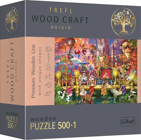 Trefl Wood Craft Origin - Puzzle - Čarovný Svet / 501 dielikov / 37.5 x 25.4 cm / vek 14+