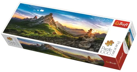 Trefl - Puzzle - Panoramatické puzzle Passo di Glau, Dolomity / 1000 dielikov / 97 x 34 cm / vek 12+
