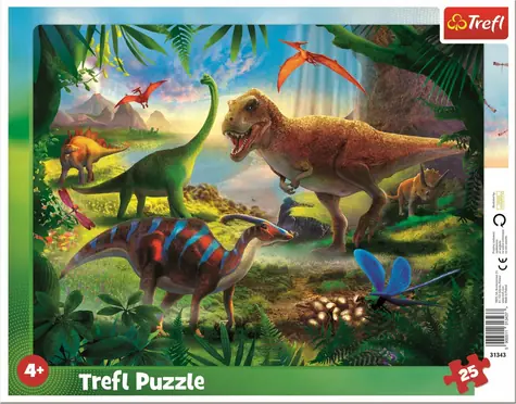 Trefl - Puzzle - Dinosaury / 25 dielikov / 31.5 x 23.5 cm / vek 4+