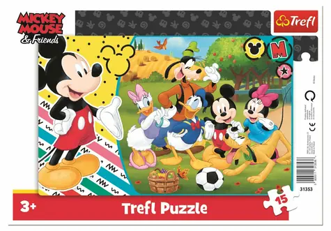 Trefl - Puzzle - Mickey Mouse na vidieku / 15 dielikov / 26 x 16 cm / vek 3+