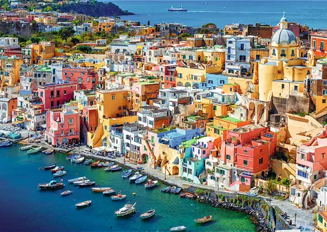 Trefl - Puzzle - Ostrov Procida, Kampánia, Taliansko / 500 dielikov / 48 x 34 cm / vek 10+