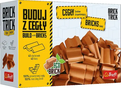 Trefl - Stavebnica - BRICK TRICK Balenie strešných škridiel / 40 ks / vek 6+