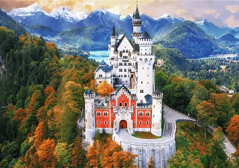 Trefl - Puzzle - Premium PLUS Photo Odyssey: Zámok Neuschwanstein / 1000 dielikov / 68.3 x 48 cm / vek 12+