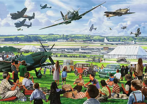 Trefl - Puzzle - Premium PLUS Tea Time: Letecký deň / 1000 dielikov / 68.3 x 48 cm / vek 12+