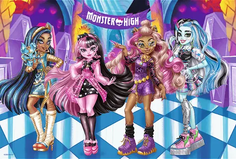 Trefl - Puzzle - Monster High: Príšerné kamarátky / 100 dielikov / 41 x 27.5 / vek 5+