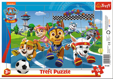 Trefl - Puzzle - Tlapková patrola: Vždy ochotní chrániť / 15 dielikov / 26 x 16 cm / vek 3+