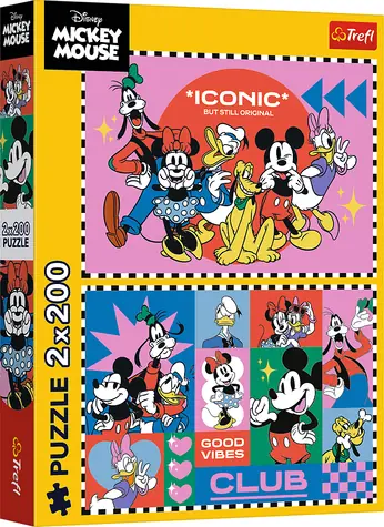 Trefl - Puzzle - Disney: Čas s priateľmi / 2x 200 dielikov / 41 x 27.5 cm / vek 7+