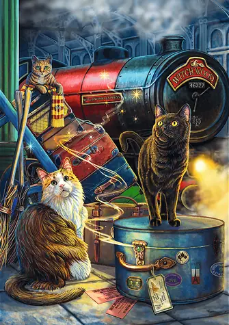 Trefl - Puzzle - Magic Collection Premium PLUS : Witchwood Expres / 1000 dielikov / 48 x 68.3 cm / vek 12+