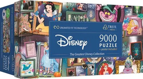 Trefl - Puzzle - UFT Disney: V priebehu rokov / 9000 dielikov / 198.6 x 92.8 cm / vek 12+