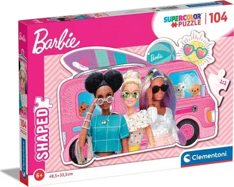 Clementoni Obrysové PUZZLE Barbie na výlete / 104 dielikov / od 6 rokov