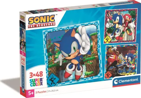 Clementoni PUZZLE Sonic / 3x48 dielikov / od 5 rokov