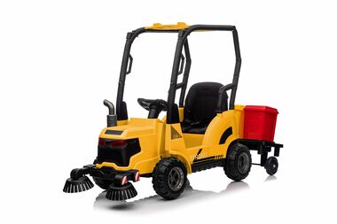 Eljet Detské elektrické auto zametač žltá / 50W / rýchlosť 2-4km/h / nosnosť 30kg