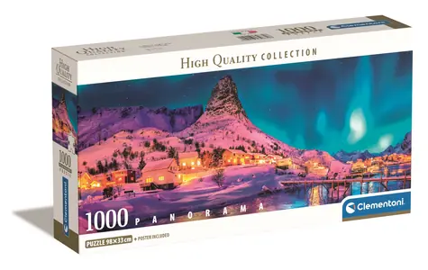 Clementoni Panoramatické PUZZLE Polárna noc NAD Lofoty / 1000 dielikov / od 10 rokov