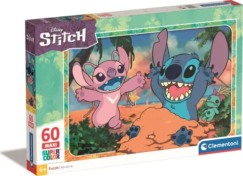 Clementoni PUZZLE Stitch MAXI / 60 dielikov / od 4 rokov