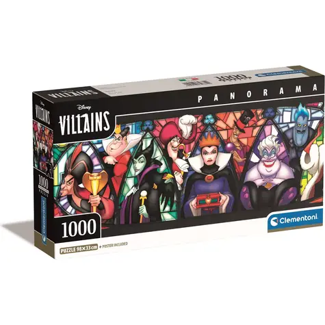 Clementoni Panoramatické PUZZLE Disney zloduchové / 1000 dielikov / od 10 rokov