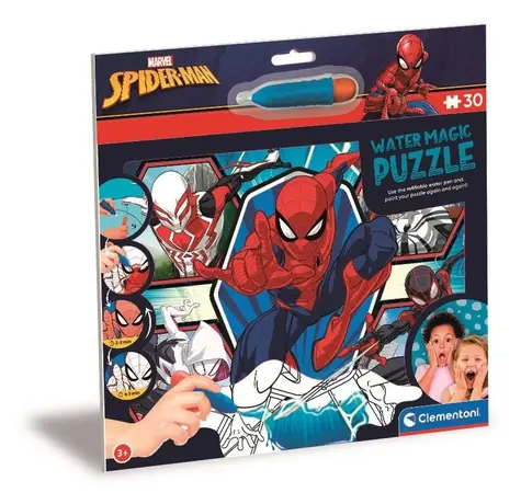 Clementoni PUZZLE s maľovaním vodou Water Magic: Spiderman / 30 dielikov / od 3 rokov