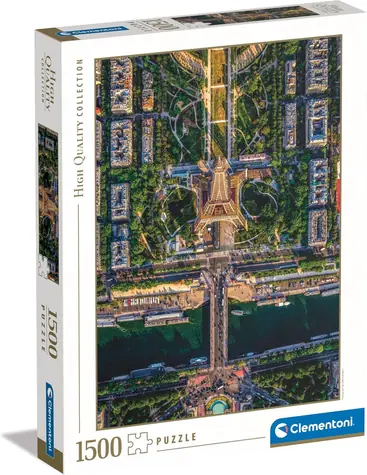 Clementoni PUZZLE Let NAD Parížom / 1500 dielikov / od 10 rokov