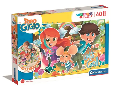 Clementoni Obrie podlahové PUZZLE Myšiak Gigio / 40 dielikov / od 3 rokov