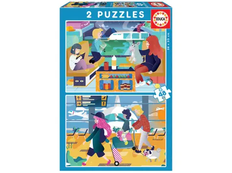 Educa Puzzle Cestovanie / 2x48 dielikov / od 3 rokov 