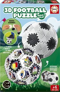 Educa 3D Puzzle Build&Play: Futbalová lopta / 32 dielikov / od 6 rokov