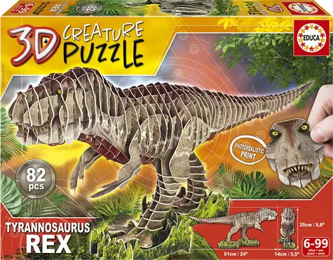 Educa 3D puzzle T-Rex / 82 dielikov / od 6 rokov