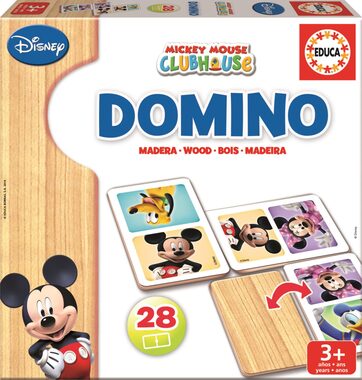 Educa Drevené domino Mickey a Minnie / 28 dielikov / od 3 rokov