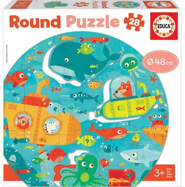 Educa Okrúhle puzzle Hlbiny mora / 28 dielikov / od 3 rokov