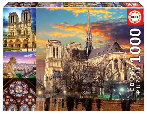 Educa Puzzle Notre Dame koláž / 1000 dielikov / od 14 rokov
