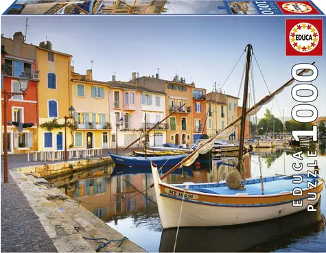 Educa Puzzle Prístav v Martigues - Francúzsko / 1000 dielikov / od 14 rokov