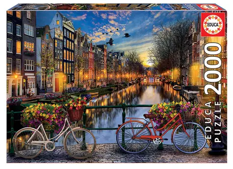 Educa Puzzle Romantický Amsterdam / 2000 dielikov / od 14 rokov