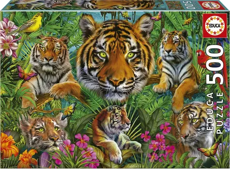 Educa Puzzle Tigre v džungli / 500 dielikov / od 11 rokov