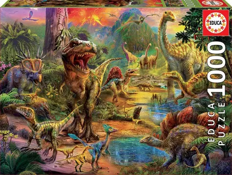 Educa Puzzle Územie dinosaurov / 1000 dielikov / od 14 rokov