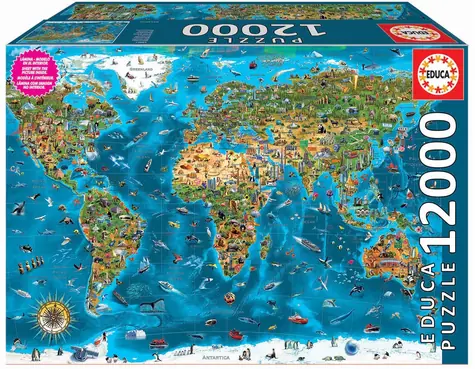 Educa Puzzle Zázraky sveta / 12000 dielikov / od 14 rokov