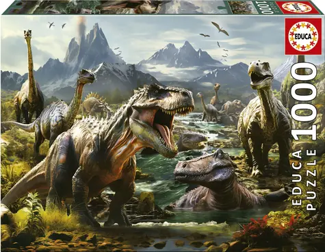 Educa Puzzle Zúriví dinosaury / 1000 dielikov / od 14 rokov