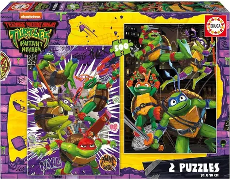 Educa Puzzle Korytnačky Ninja / 2x500 dielikov / od 11 rokov