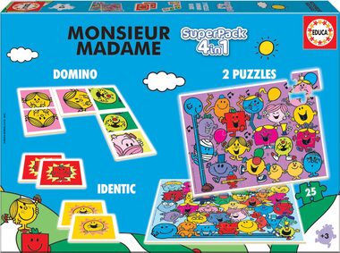 Educa Súbor hier Monsieur Madame 4v1 / od 3 rokov