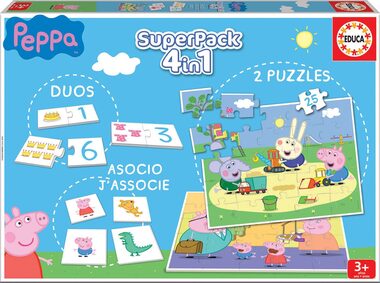 Educa Súbor hier Prasiatko Peppa 4v1 / od 3 rokov
