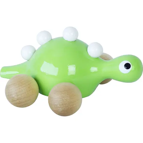 Vilac Drevený dinosaurus na kolieskach zelený / od 12 mesiacov
