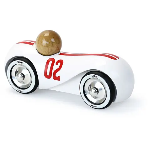 Vilac Drevené auto Streamline vintage biele / od 2 rokov