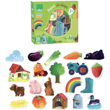 Vilac Drevené magnetky vidiek / od 2 rokov