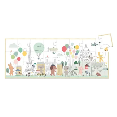 Vilac Panoramatické drevené puzzle Paríž - Sarah Betz / od 2 rokov