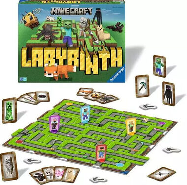 Ravensburger Minecraft Labyrinth / Dĺžka hry: 20 minút / Počet hráčov: 2-4 / od 7 rokov