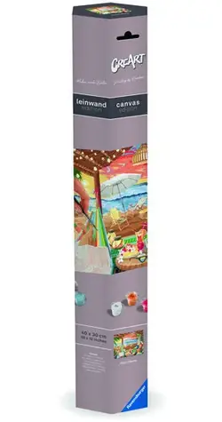 Ravensburger Creart Pohoda na pláži / Maľovanie na plátno / od 8 rokov