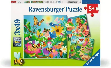 Ravensburger Puzzle: Hmyzí kamaráti / 3x49 dielikov / od 5 rokov 