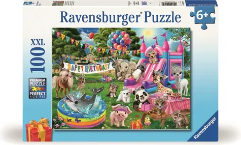 Ravensburger Puzzle: Zvieracia narodeninová párty / 100 dielikov / od 7 rokov