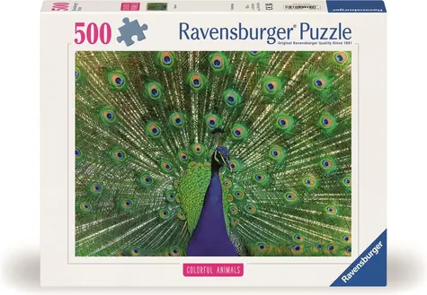 Ravensburger Puzzle: Majestátny páv / 500 dielikov / od 12 rokov 