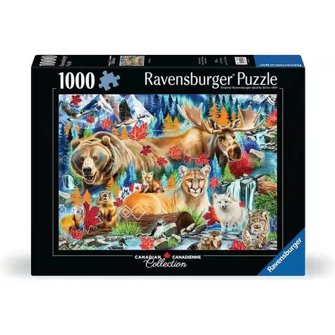 Ravensburger Puzzle: Divoké šelmy Kanady / 1000 dielikov / od 14 rokov