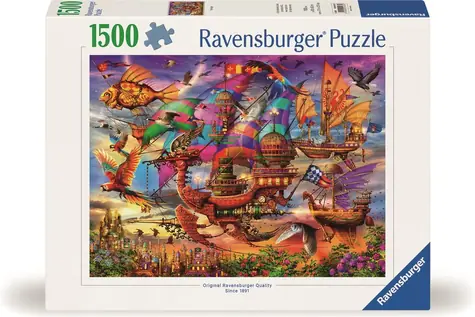 Ravensburger Puzzle: Mystická lietajúca loď / 1500 dielikov / od 14 rokov