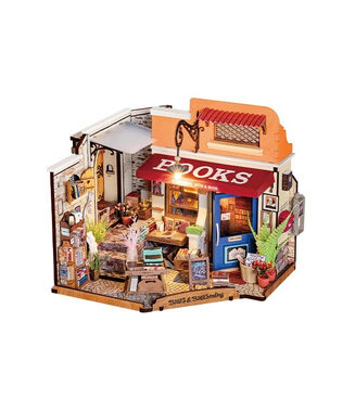 Robotime Miniatúra domčeka Kníhkupectvo na rohu